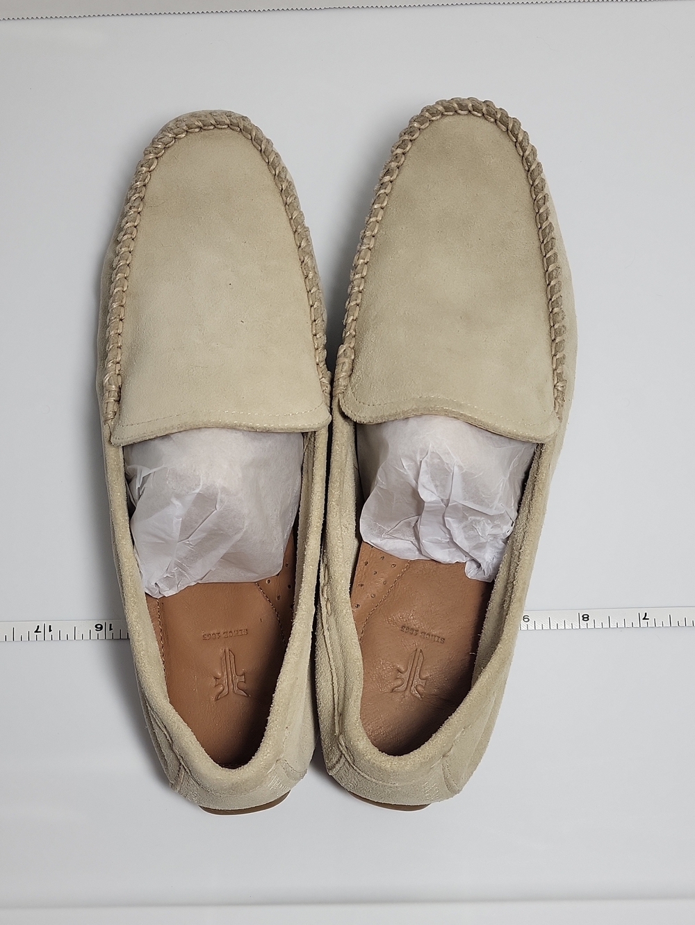 Frye Men's Venetian Suede Driving Loafers in Beige - Classic Slip-On Size 9M
